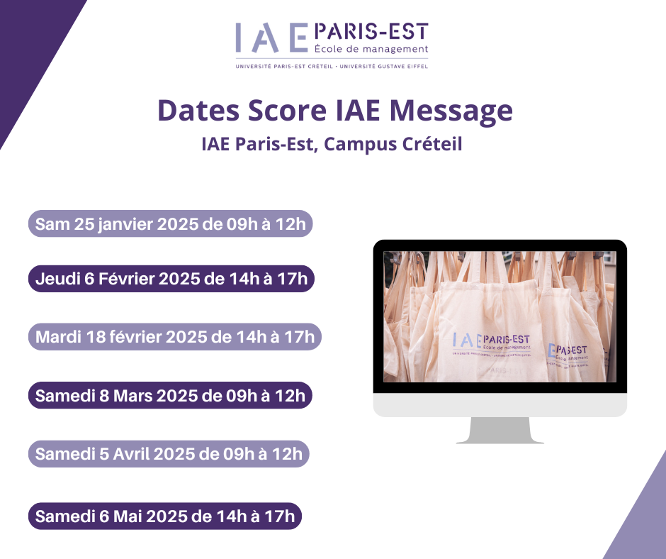 Dates score IAE Message